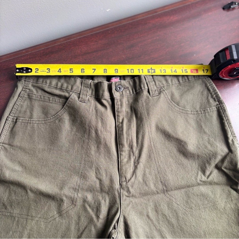 Dickies Olive Green Zip-Up Shorts - Picture 8 of 8